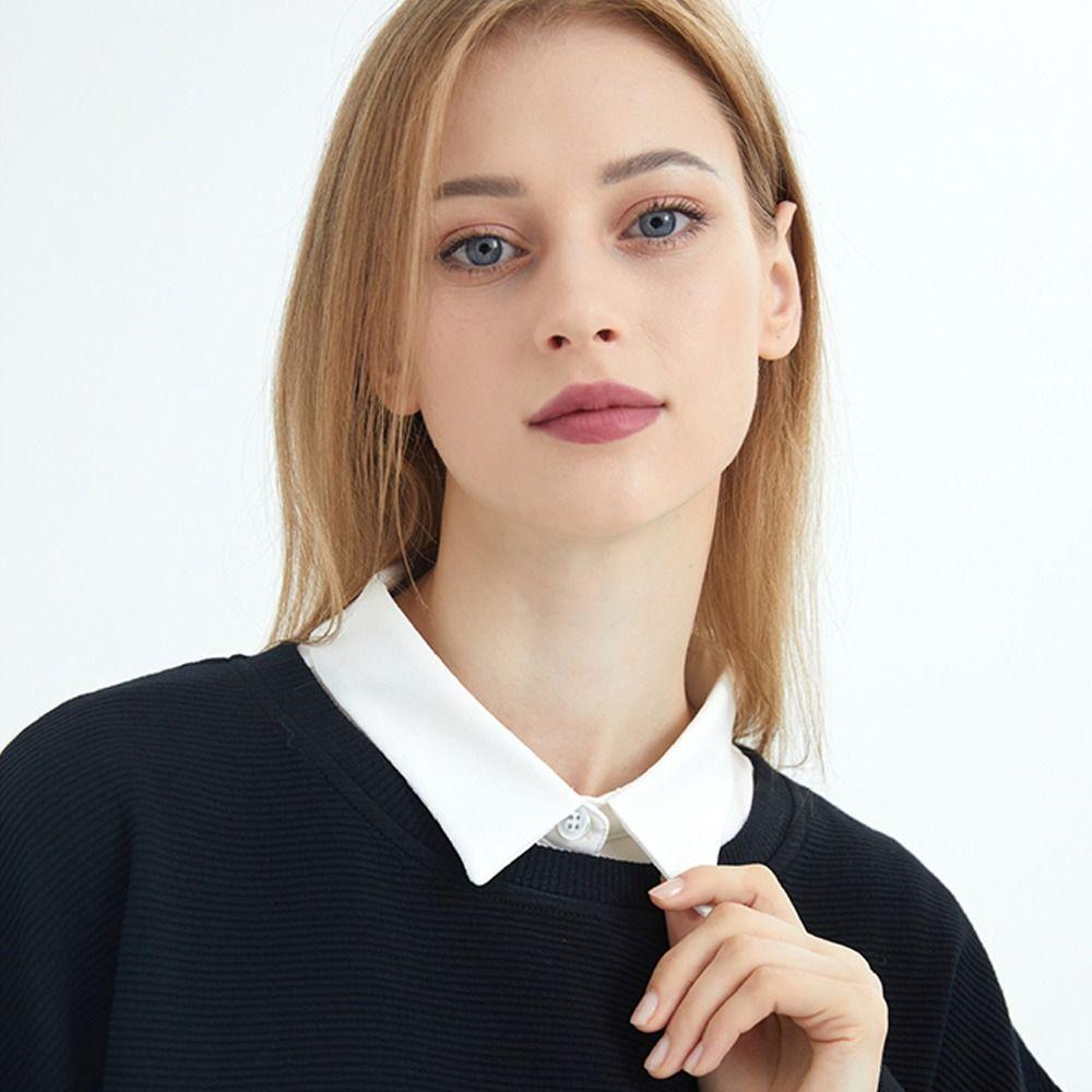 Women Classic Chiffon Blouse False Collar Lapel Clothes Accessories Shirt Fake Collar