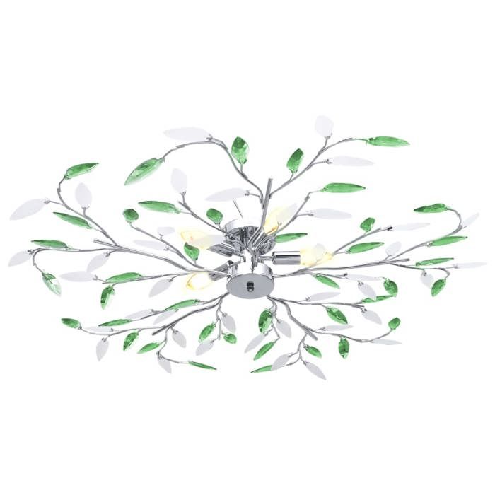 VidaXL Plafonnier à Bras en Cristal Acrylique Lustre Lampe Suspendue Luminaire Eclairage d'Intérieur Salon Chambre à Coucher 289241