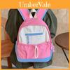 Kids Nylon School Backpack With Contrasting Color Accents For Kindergarten Children