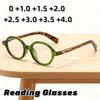 New Fashionable Oval-Frame Reading Glasses Small-Frame Vintage Ultra-Lightweight Anti-Blue Light Presbyopia Eyewear Unisex