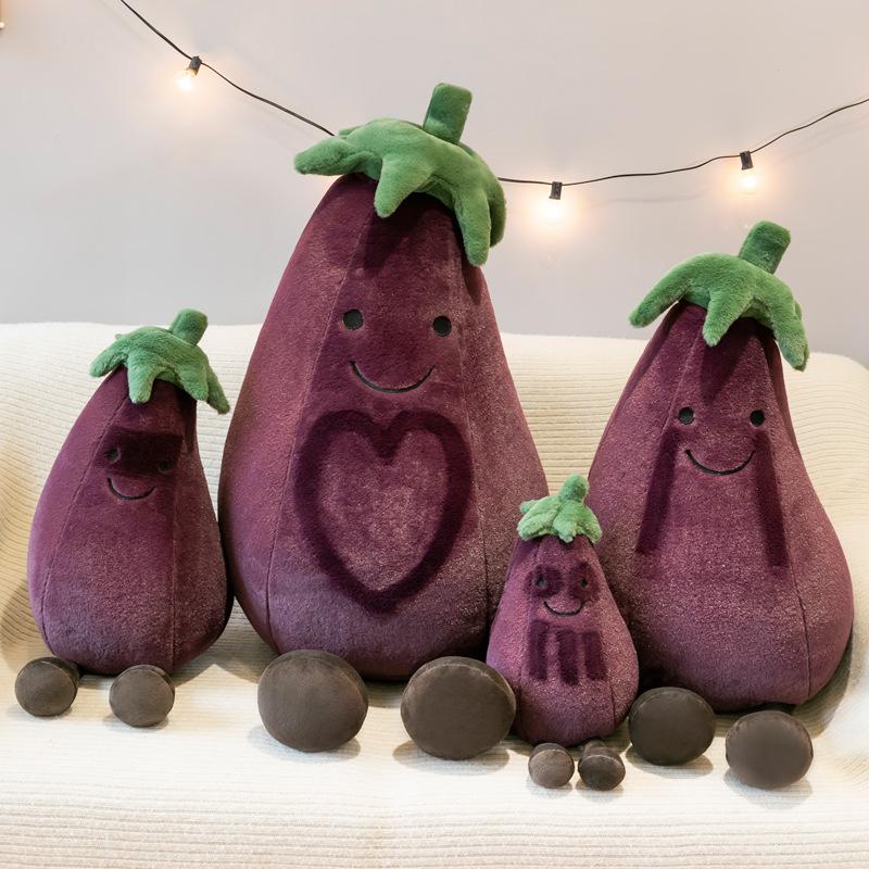 New Eggplant Throw Pillow Funny Vegetable Plush Toy Bed Pillow Cushion Cute Doll