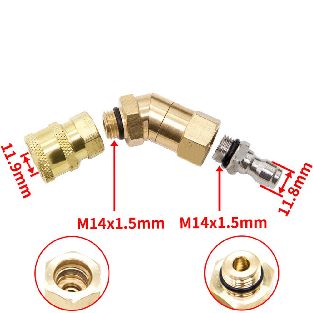 Easy Connection Pressure Washer Coupler High Pressure Coupler 360-degree Rotation Brass Construction Flexible Adjustment