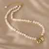Natural Freshwater Pearl Romantic Love Heart Shape Women's Jewelry Set Women's Necklace Bracelet
