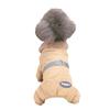 Diamond Grid Four-Legged Cotton Coat with D-ring for Dogs - Autumn & Winter Wear