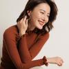 Women's Slim-Fit Ribbed Knit Sweater: Short, Base Layer Pullover for Autumn and Winter