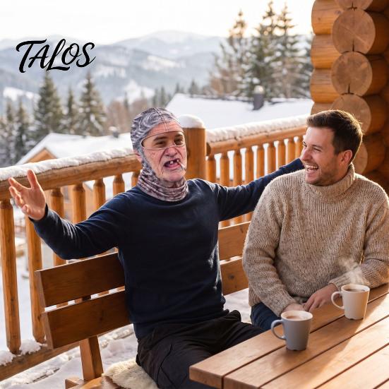 Humorvolle Outdoor-Sportmaske Alter Mann Skimaske, Winterliche Lustige Vollgesichts-Balaclava mit Halsbedeckung, Realistisches Muster Cosplay-Kostüm für