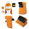 Solar-Powered, Auto-Darkening Filter Lens Welder's Leather Welding Helmet With Hood And Heat-Resistant, Breathable Lens