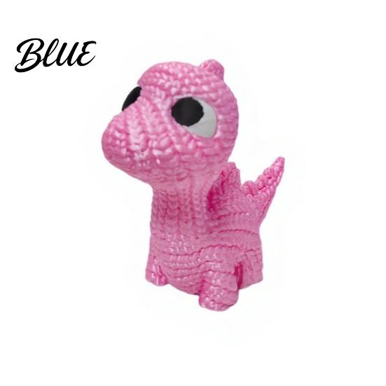 Durable Dinosaur Toy 3D Printed Figurine Cute Mini Crochet Texture Dino Statue