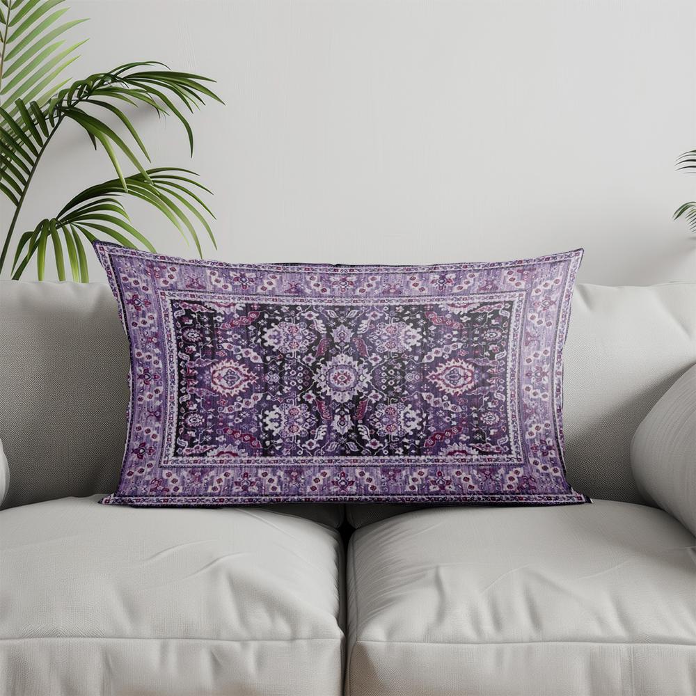 Home Decor Exotic Purple Patterned Pillowcase Suitable For Sofa Bedroom Car Pillow Cover Cushion Rectangular Back Cushion