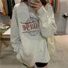 Cotton Mid-length Versatile Loose Round Neck Sweatshirt for Women In Autumn and Winter Thin Top Base Shirt Long Sleeve T-shirt for Women