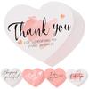 Pink Heart Shaped Appreciation Cards Bulk Thank You Gift Tags for Business Events Party Wedding Favors Craft Suppliess
