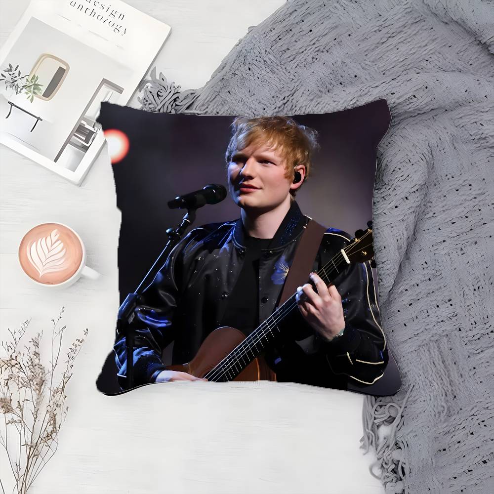 Electronic Music Pop Singer E-Ed Sheeran-MT Pillow Case Printing Pillowcase Living Room Sofa Cushion Cover Bedroom Room Decor