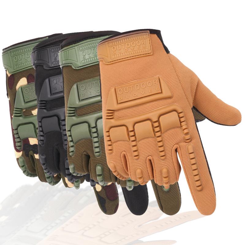 Outdoor Tactical Gloves Cycling Mountaineering Anti Slip Men and Women Anti Slip Military Fans Field Training Performance Full Finger Fitness Gloves