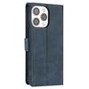 N.BEKUS CSJ-001 For iPhone 14 Pro Shockproof Case Solid Color Leather Wallet Phone Shell