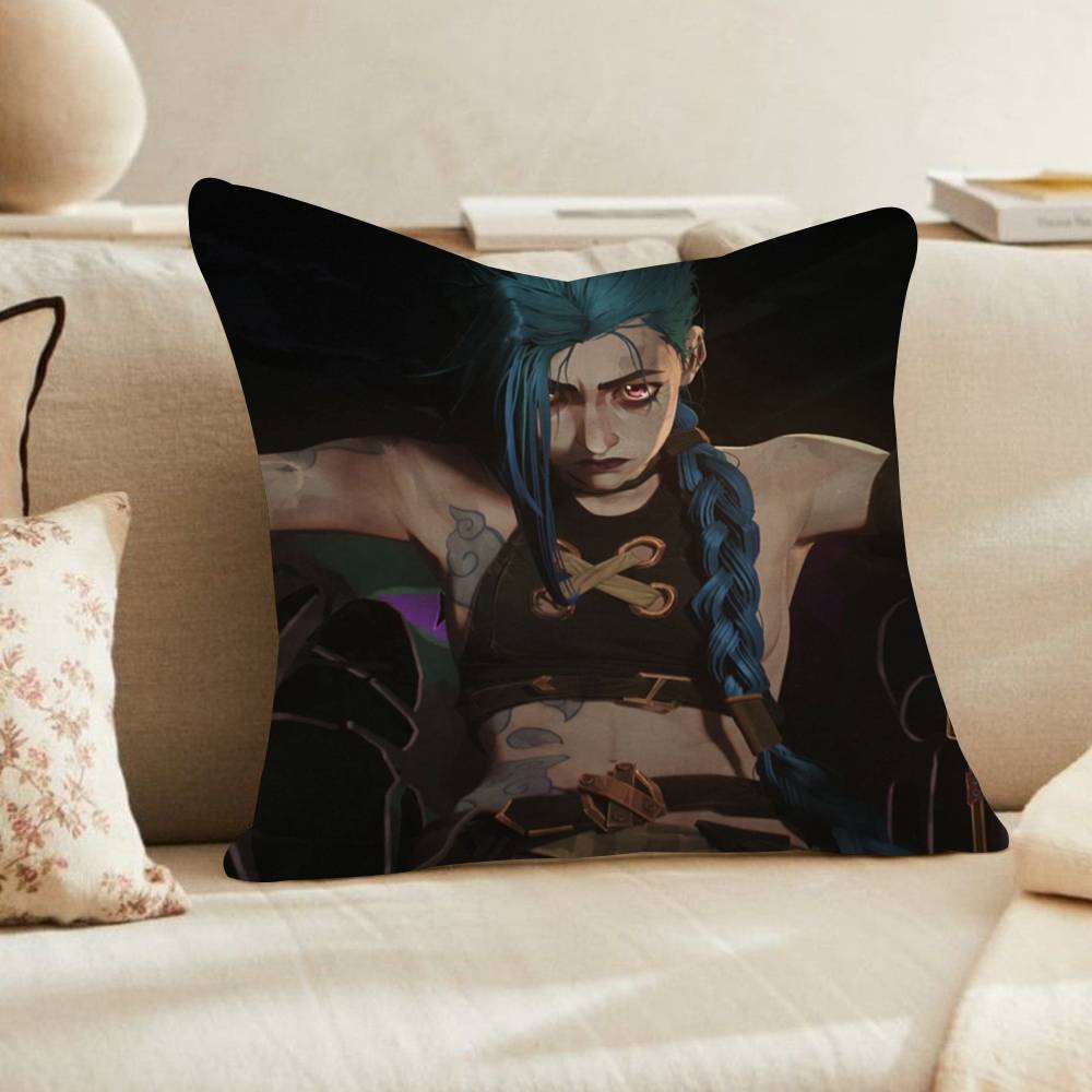 Arcane Season  Jinx Graffiti Pillow Cushion Cover Pillowcase Living Room Sofa Home Decor Customized