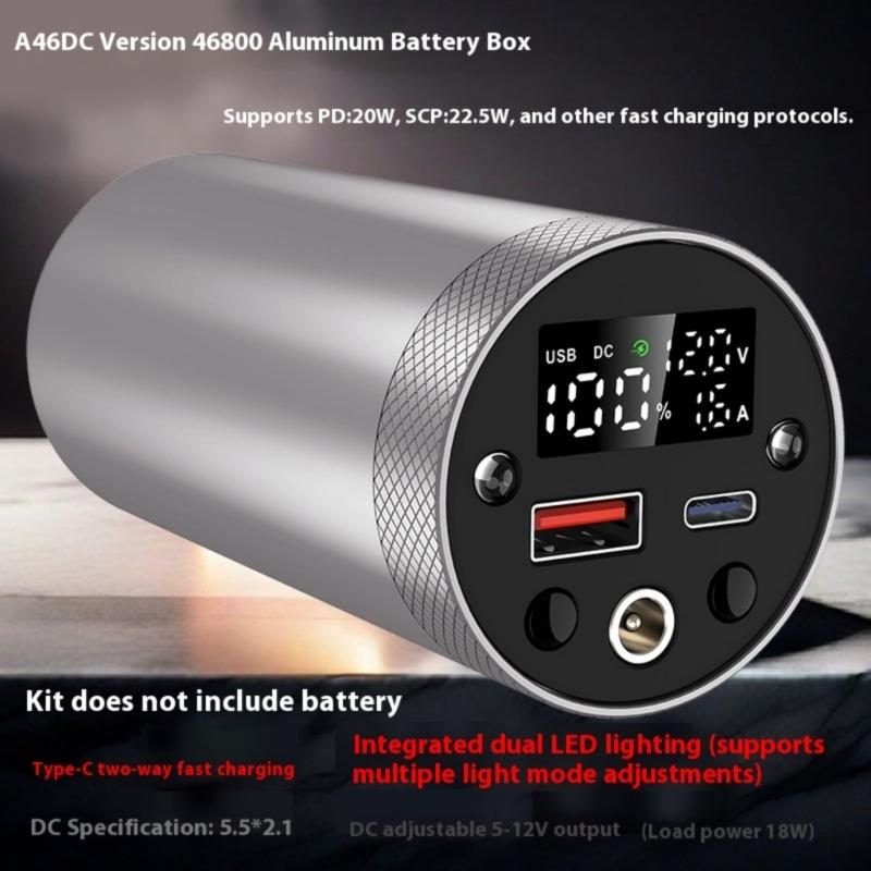 Hochbelastbares 46950 Batteriegehäuse mit einstellbarem Ausgang und Mehrprotokoll-Ladung für elektronische Geräte