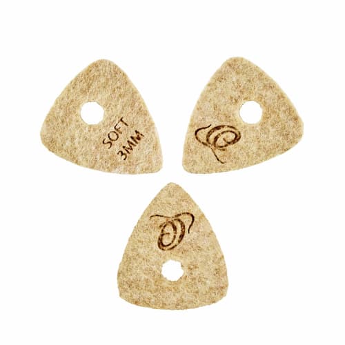 

ORTEGA Soft Felt Picks for Ukulele and Nylon-String Guitar, OGP-F-S3 (Pack of 3)