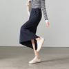 SOFSIL Women's Linen Blend A-Line Midi Skirt