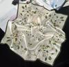 Simulation silk flower printing silk scarf square scarf high-end shawl sunscreen neck scarf headscarf scarf