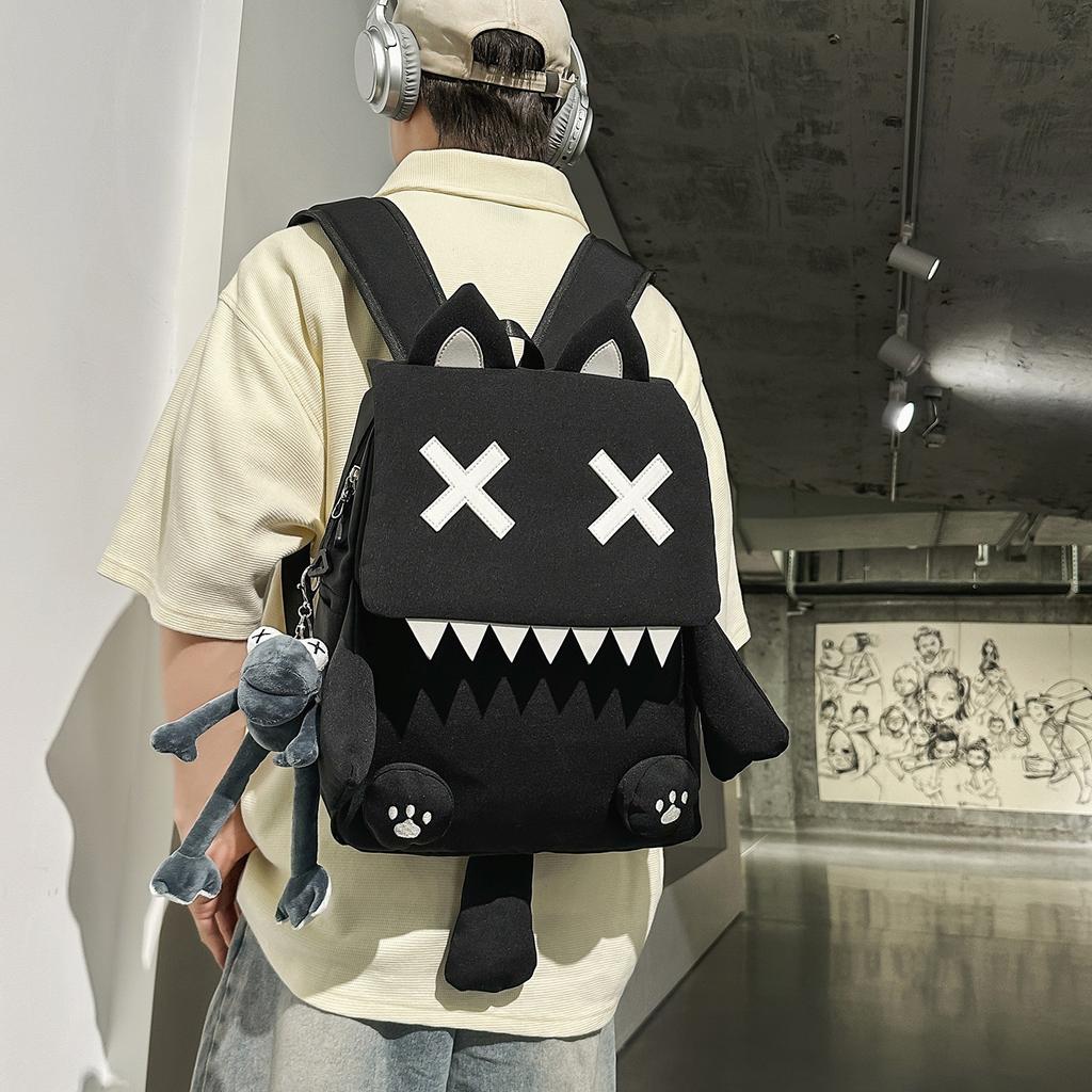 Schoolbag ugly cute cat backpack Korean version of the new schoolbag lightweight large capacity primary school students 3rd to 6th grade students