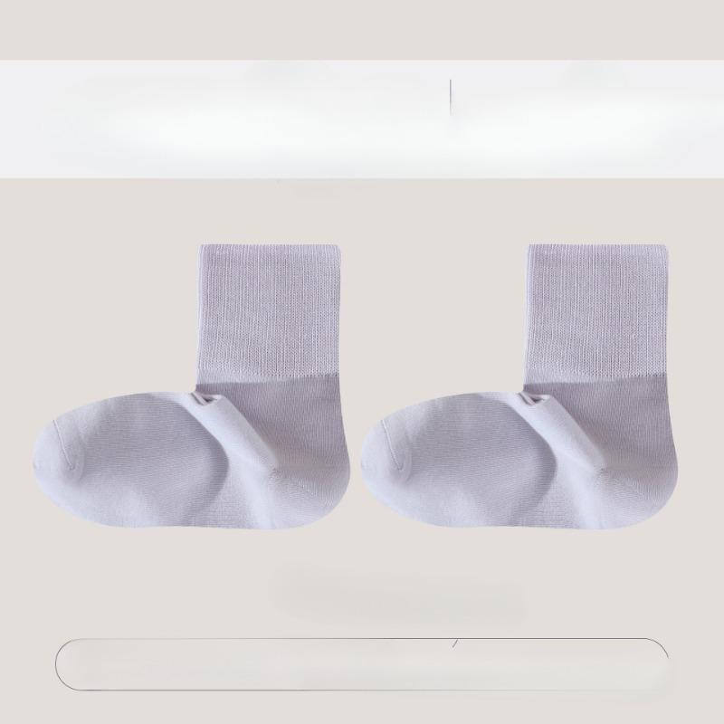 Spring and Summer Women's Socks: Pure Cotton Soft Mid-calf Socks, Breathable Mid-calf Socks, Solid-colored Sports Women's Socks