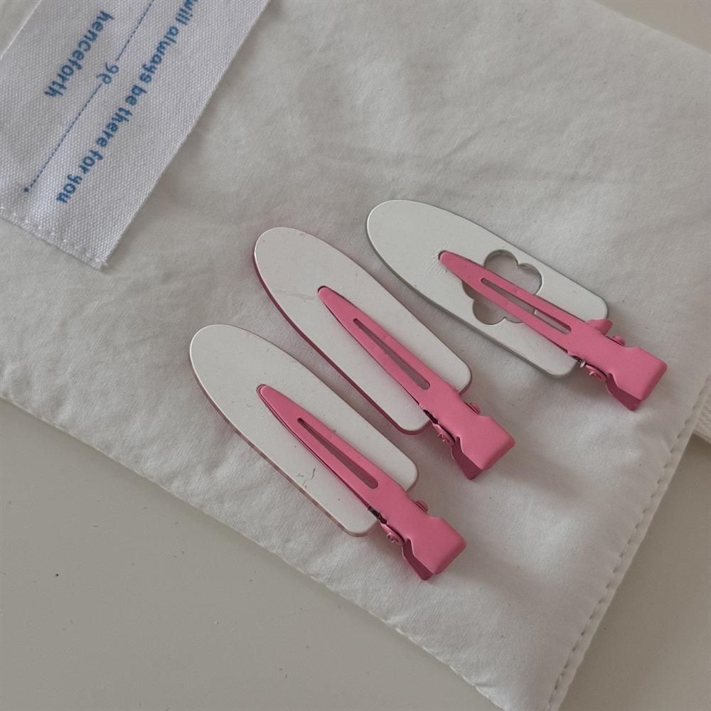 2/3Pcs Cute Cartoon Floral Pink Duckbill Clips Korean Sweet Hair Side Clips Women Girl Bangs Hairpins Headwear Style Accessories