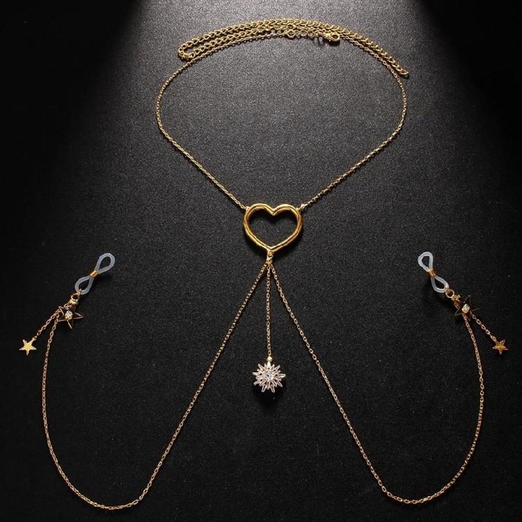 Fashionable Alloy Body Chain Necklace Practical Chest Chain Necklace Suitable for Fashion Women for Unique Looks