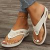 Spring and summer new sandals women's beach sandals metal buckle wedge heel fashion casual large size women's cool slippers