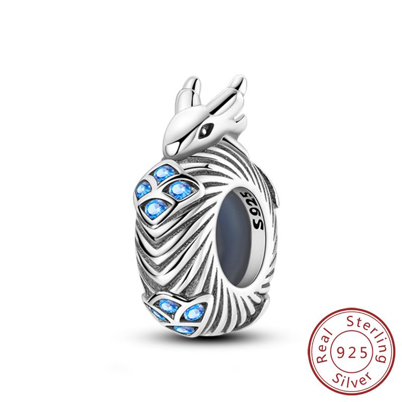 Copper Charms Beads Cute Fire Dragon Shaped Chameleon Charms Fit Original Pendants Bracelet Diy Women Jewelry Gift