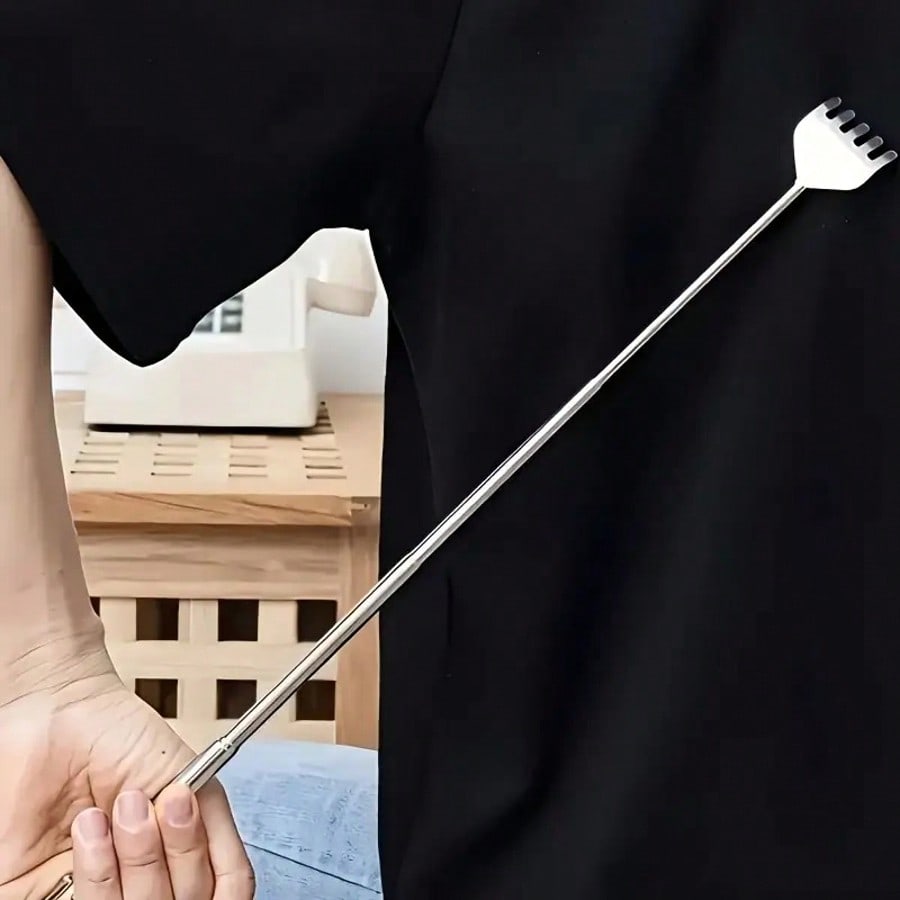 Reachable Back Scratcher - Stainless Steel Adjustable Massage Tool
