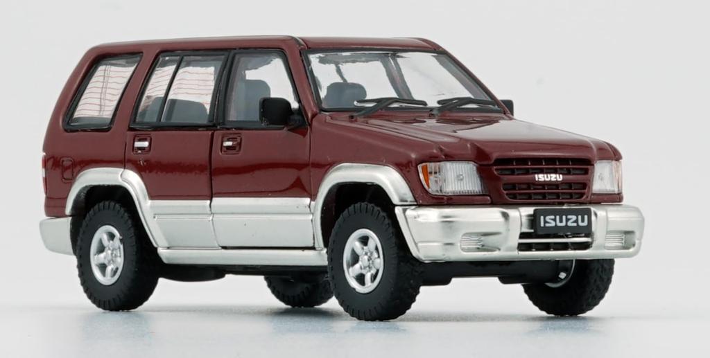 BM CREATIONS Scale Isuzu Bighorn Dark Red RHD Finished Product 1/64 1998-2002