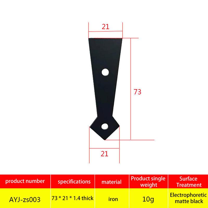 2Pcs Furniture Cupboard Door Hinge Folding Black Iron Hinge For The Cabinet Door Durable Hardware Accessories For Home Use