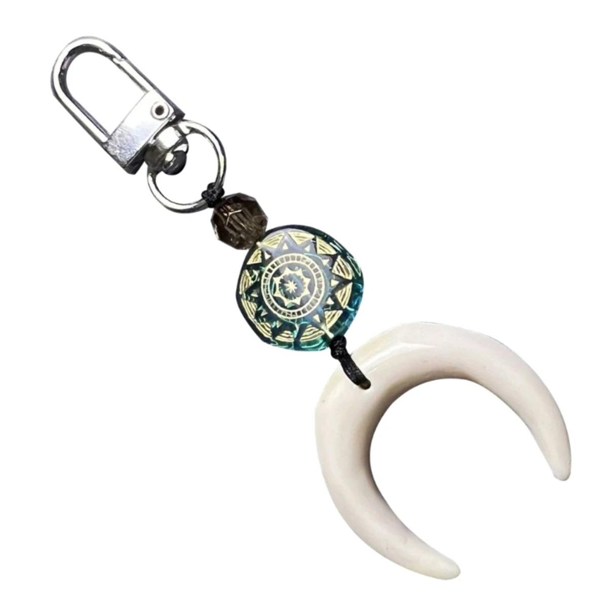 

Забавный брелок для ключей, милый брелок в виде полумесяца, креативный держатель для ключей, персонализированная подвеска для сумки, аксессуары