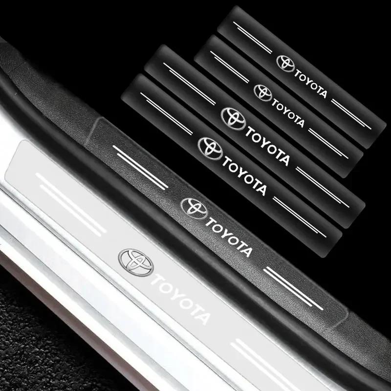 Samolepka na práh auta Ochranná fólie odolná proti poškrábání Průhledná pro Toyota Prado Aqua Hilux Rav4 Camry Prius TRD Venza GR