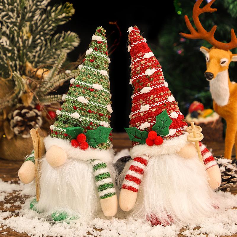 Festliche Leuchtende Gartenzwerg-Figur mit Strickmütze – Weihnachtsdekoration & Geschenke