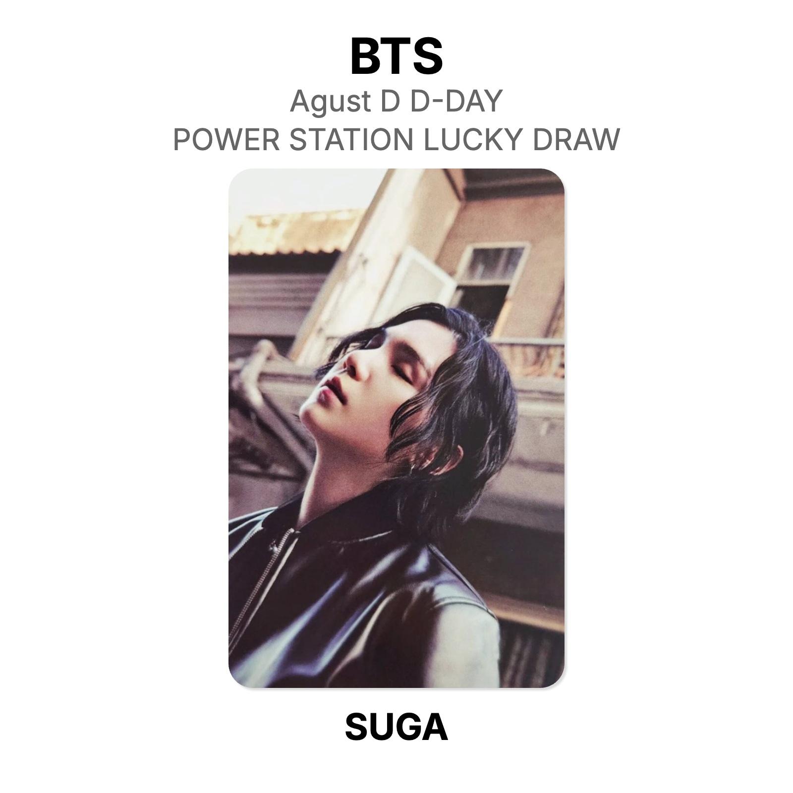 BTS Agust D D-DAY POWER STATION LUCKY DRAW Official Photocard SUGA 02