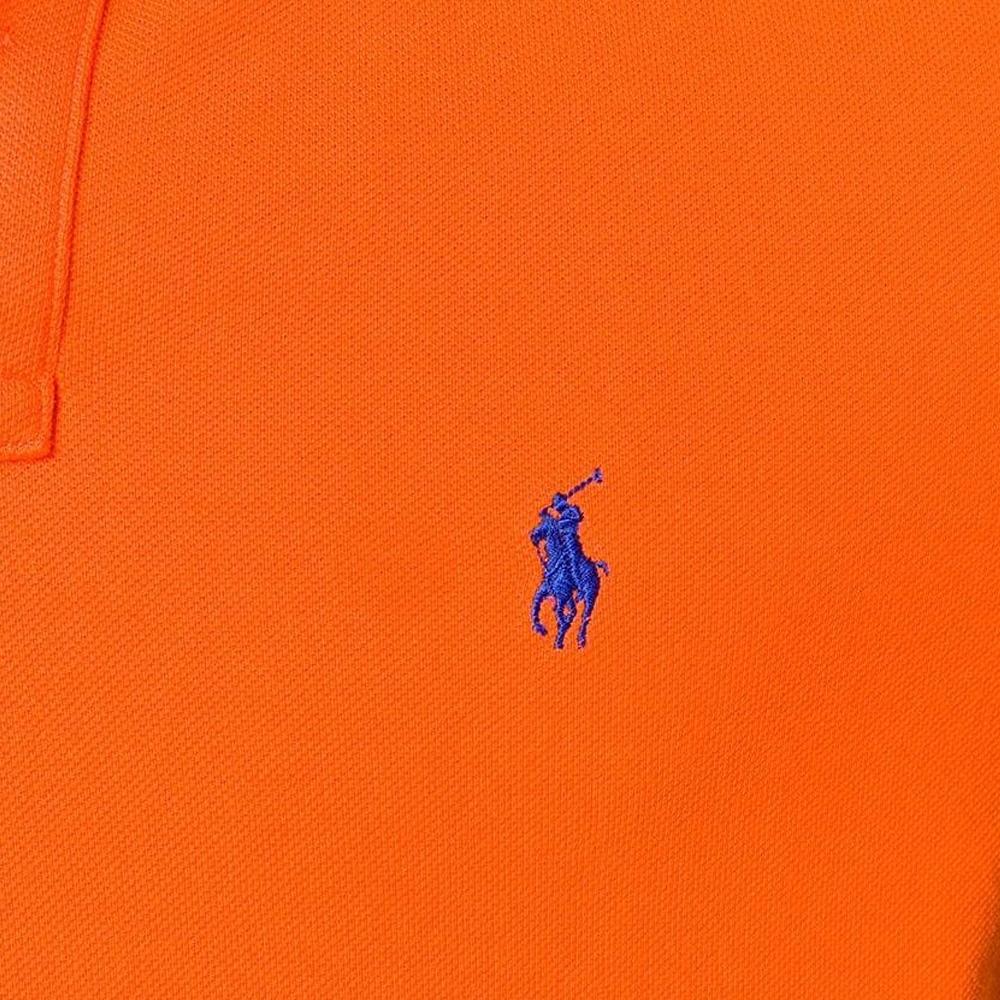 Polo Ralph Lauren SS22 Solid Color Logo Embroidered Short Sleeve Polo Shirt Men Tops Orange 710782592-024