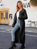 Autumn and Winter Collar Long Sweater Knitted Cardigan Casual Loose and Lazy Style Sweater Jacket