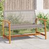 VidaXL Garden Bench, Seat with Backrest and Armrests, Outdoor Patio Backyard Terrace Furniture, Grey Resin 367599