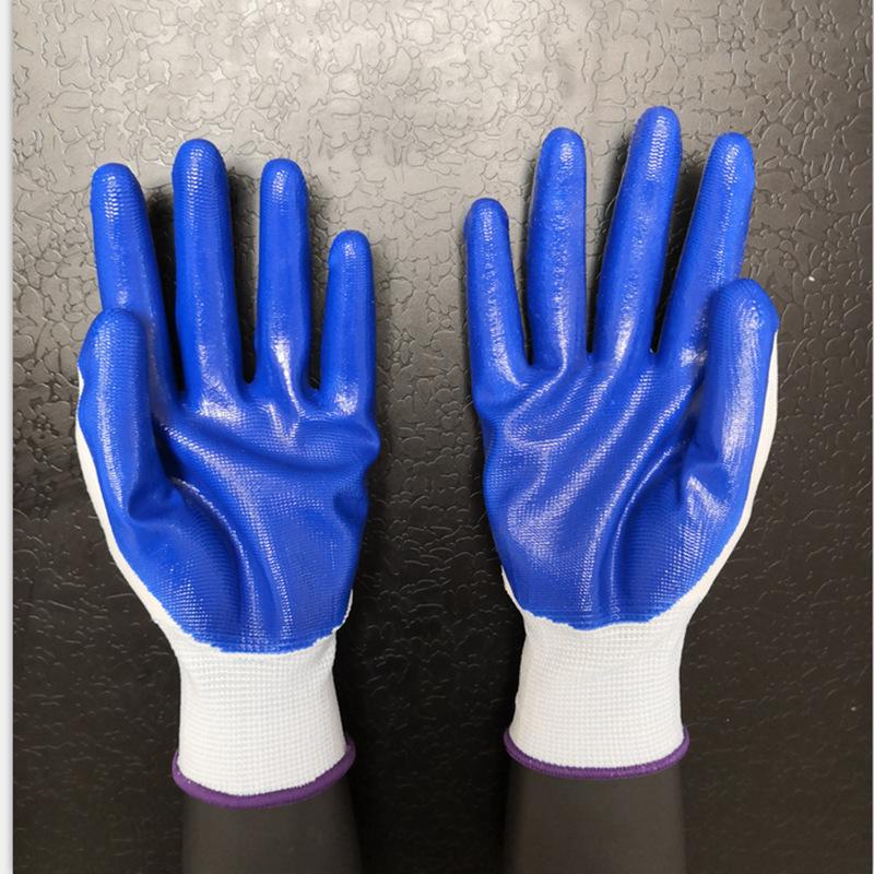 Future Star Nitrile Coated Non-Slip Waterproof Labor Protection Gloves