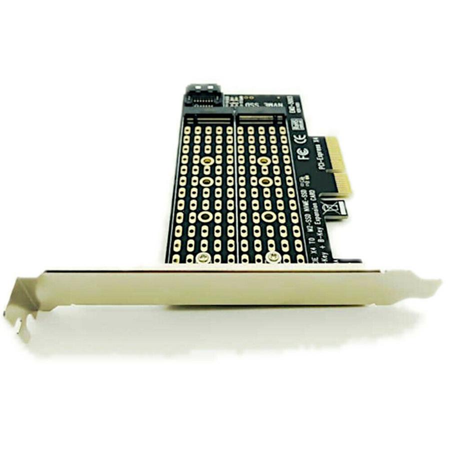Адаптерная карта M.2 NGFF на настольный PCIe x4 x8 x16 NVMe SATA для двух SSD PCI Express