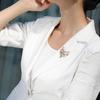 Zirconia Fox Mask Brooch: Luxury, Versatile, Elegant High-End Cardigan Pin Accessory.