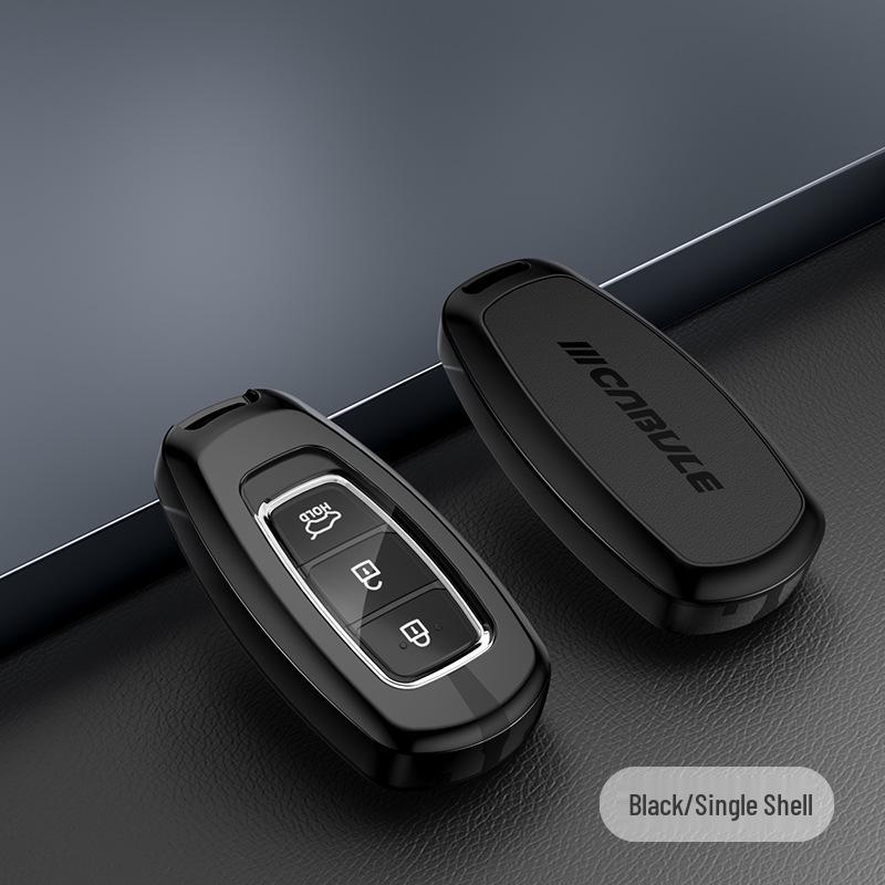 

Чехол для ключа автомобиля Beijing Hyundai для Mistra, Elantra, ix35, Festa, ix25 - Металлическая кожаная оболочка с пряжкой