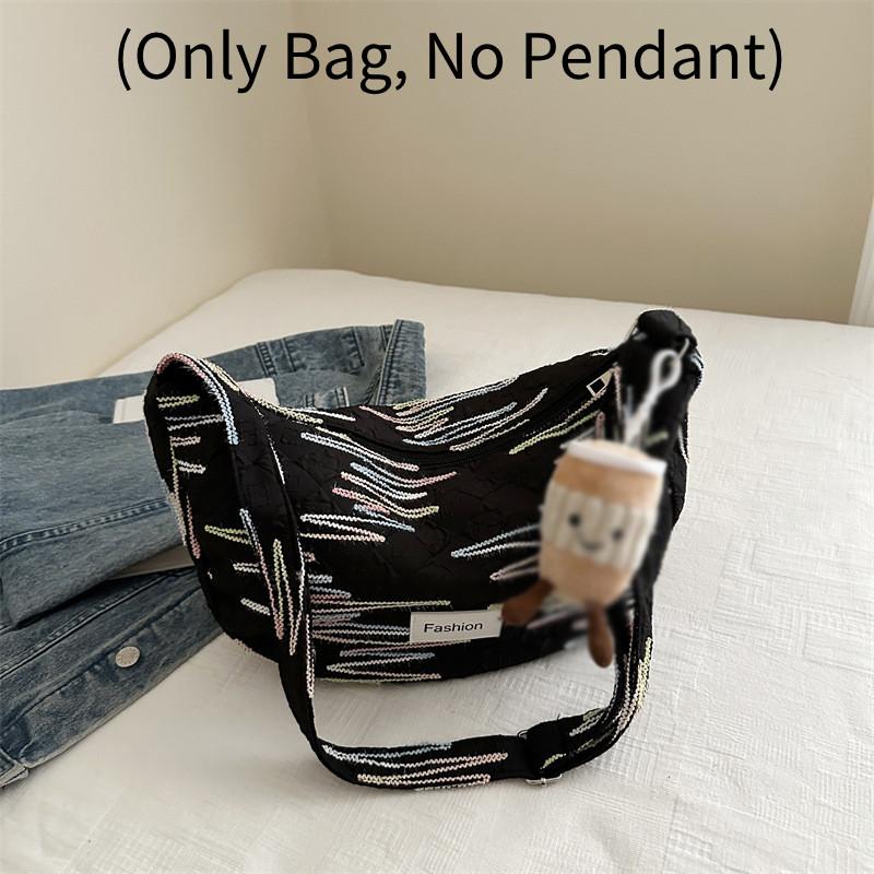 Вместительная модная холщовая сумка-тоут на лето 2024 года, модная уличная сумка на плечо Without Hanger