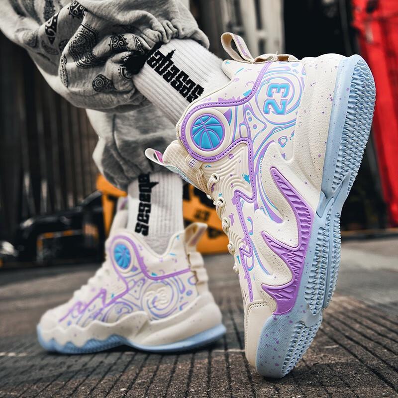 Student Basketball Shoes Men's High-top Autumn Middle School Children and Primary School Students Actual Combat Shock Absorption Non-slip Gr