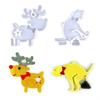 Puppy Wall Hanging Epoxy Mold Diy Keychain Pendant Wall Decoration Christmas Elk Ornament for Key Pendant Silicone Mold