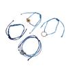 Pulseira da amizade Pulseira de corda trançada Pulseira de casal ajustável Conjunto de joias para festa Presentes
