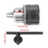 3-16mm Capacity Mini Key Type Drill Chuck Slotted Shank 1/4 Hex Adapter Drill Chuck Adapter 1/2-20UNF Thread Mini Chuck Key