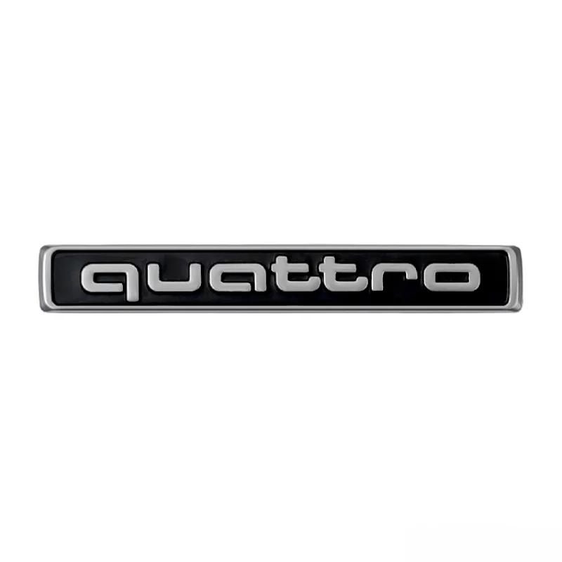 1Pc ABS Car Sticker Quattro Logo A3 A4 A5 A6 B7 Q7 B8 TT RS3 RS4 R8 A8 A7 Q5 Q3 C7 S3 B5 Q2 Rear Trunk Emblem Decoration