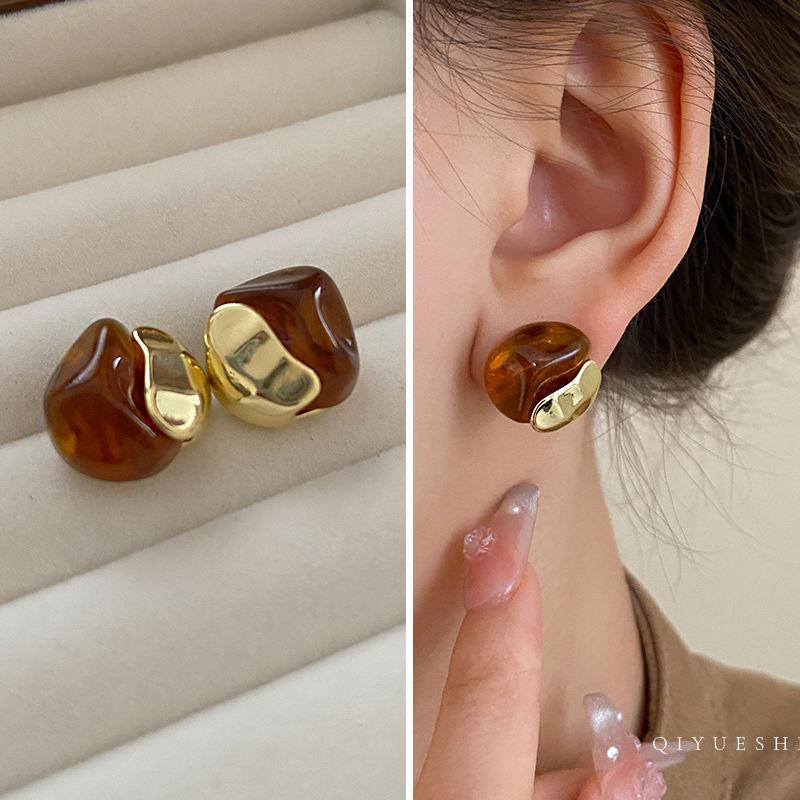 Pearl Asymmetrical Earrings: Elegant Autumn/Winter European & American Style